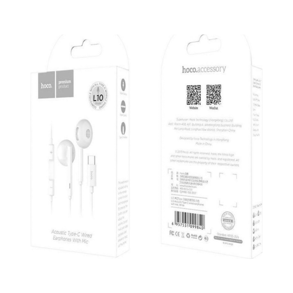 Hoco L10 Earbuds Handsfree USB-C wh 3