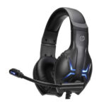 HP (DHE-8001) Stereo Headset with LED (3.5mm/USB for LED) - Black