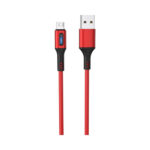 Hoco (U79) Καλώδιο LED USB σε micro USB, 1.2μ - Κόκκινο