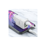 Hoco 2x USB-A Wall Adapter Λευκό (18W N6 Charmer) 4