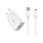 WK (WP-U56) - micro USB Cable & 2x USB - White 2
