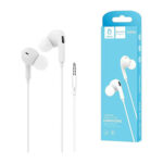 Denmen (DR06) Earbuds Handsfree 3.5mm - Λευκό