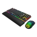 Marvo (CM373) Gaming Set with Mechanical Tenkeyless Keyboard, Custom Red Switches, RGB and Mouse - Black - Image 2