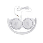 JBL Tune 500 On Ear Wired Headphones – White - Image 3