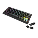 Marvo (KG962) Gaming Mechanical Keyboard 60% with Custom Blue Switches and RGB lighting - Black - Image 3