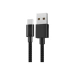 Xiaomi (SJV4109GL) Braided Cable USB 2.0 USB-C male to USB-A male, 1m - Black - Image 2