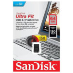 Sandisk Ultra Fit 64GB USB 3.1 Stick - Black - Image 2