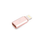 Hoco Μετατροπέας Lightning male σε micro USB female - Ροζ Χρυσό