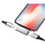 Hoco (LS24) Converter Lightning male to Lightning 2x female - Silver - Image 3