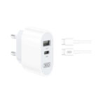 XO (L97) Charger with USB-A port and USB-C port and USB-C Cable Power Delivery - White