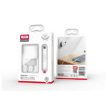 XO (L97) Φορτιστής με Θύρα USB-A και Θύρα USB-C και Καλώδιο USB-C - Λευκό - Image 2