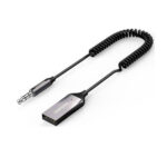 Ugreen 5.0 Dashboard Bluetooth Car Kit (AUX / Audio Receiver / USB Charging port) - Space Gray