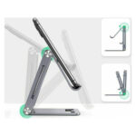 Ugreen (80708) Foldable Multi-Angle Phone Stand Desk Stand for Mobile Phone - Gray - Image 3