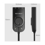Ugreen (40964) 15cm Εξωτερική USB Κάρτα Ήχου 2.0 (με λειτουργία απενεργοποίησης ακουστικών και μικροφώνου και ελέγχου έντασης) - Mαύρο - Image 2