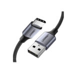 Ugreen (60126) Πλεκτό Καλώδιο USB 2.0 USB-C male σε USB-A male, 1μ - Μαύρο - Image 2