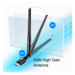 Cudy (WU1400) Ασύρματος USB Αντάπτορας Δικτύου με Αποσπώμενη Κεραία 1300Mbps - Μαύρο - Image 3