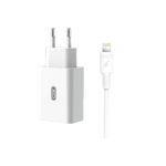 XO (L36) Φορτιστής με Θύρα USB-A και Καλώδιο Lightning - Λευκό