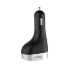 Hoco (Z29) Fast Charging Car Phone Charger, 3.1A Total Output with 2x USB Ports and LED Light - Black - Image 2