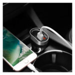 Hoco (Z29) Fast Charging Car Phone Charger, 3.1A Total Output with 2x USB Ports and LED Light - Black - Image 4