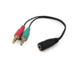 Cablexpert (CCA-418) Converter 3.5mm 2x male to 3.5mm female - Black