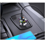 XO (BCC09) 25W FM Transmitter Αυτοκινήτου με USB Car Charger Bluetooth και RGB Φωτισμό - Μαύρο - Image 2