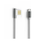Remax (RC-054) Καλώδιο Angle (90°)/ Regular USB 2.0 σε micro USB, 1μ - Ασημί