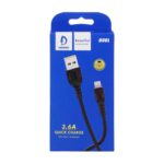 Denmen (D08L) Charging Cable Lightning - Black - Image 2