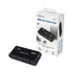 LogiLink (UA0170) USB 3.0 Hub 4 Θυρών με σύνδεση USB-A και Εξωτερική Παροχή Ρεύματος - Μαύρο - Image 3