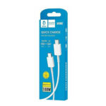 Denmen (D20C) Καλώδιο USB 2.0 USB-C male σε USB-C male, 1μ - Λευκό - Image 3