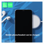 Denmen (DW02) Wireless Charger 15W with Type-C Cable - White - Image 2