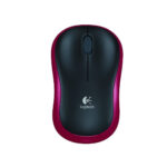 Logitech (M185) Ασύρματο Mini Ποντίκι - Μαύρο/Κόκκινο