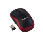 Logitech (M185) Ασύρματο Mini Ποντίκι - Μαύρο/Κόκκινο - Image 3