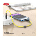 XO (NB-Q248B) Cable USB 2.0 USB-C male to USB-C male 60W, 0.25m - Yellow - Image 2