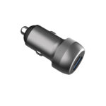 Powertech (PT-1148) Fast Charging Car Phone Charger with USB Port and USB Type-C Port - Gray - Image 2