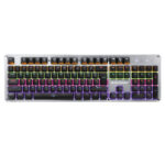 Zeroground (KB-2950G) Simeto V2.0 Gaming Mechanical Keyboard with Custom Blue Switch and RGB Lighting (English US) - Silver