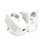 TP-LINK (TL-PA7017P) KIT v4 Powerline Double Wired with Passthrough Socket and Gigabit Ethernet Port - White