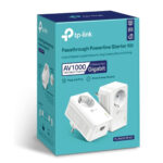 TP-LINK (TL-PA7017P) KIT v4 Powerline Double Wired with Passthrough Socket and Gigabit Ethernet Port - White - Image 4
