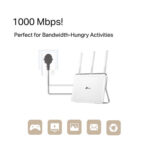 TP-LINK (TL-PA7017P) KIT v4 Powerline Double Wired with Passthrough Socket and Gigabit Ethernet Port - White - Image 2