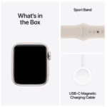 Apple Watch SE GPS 44mm with Starlight Sport Band (M/L) - Starlight - Image 8