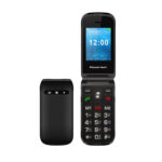 Powertech Milly Flip Dual SIM Mobile Phone with Large Buttons - Black