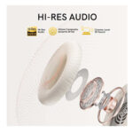 QCY H3 High-Res Headset Active Noise Canceling with 4 mode ANC 70h Multipoint - White - Image 6