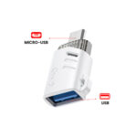 XO (NB256C) Μετατροπέας USB-A female σε micro USB male - Λευκό - Image 3