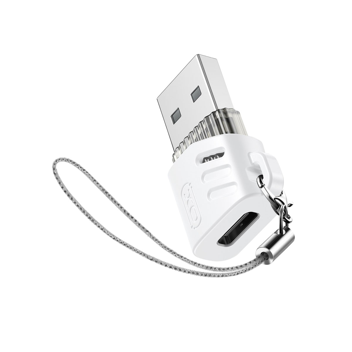 20240820150552_xo_metatropeas_usb_a_male_se_usb_c_female_leyko_1tmch_nb256d XO (NB256D) Μετατροπέας USB-A male σε USB-C female - Λευκό - Image 1