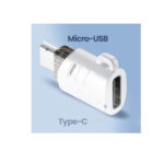 XO (NB256H) Μετατροπέας USB-C female σε micro USB male - Λευκό - Image 6