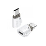 XO (NB256G) Μετατροπέας USB-C female σε micro USB female - Λευκό