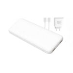 Platinet (PMPB10SETW) Power Bank 10000mAh with 2 USB-A Ports, 1 USB-C Port, with Charger and USB-C Cable - White