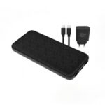Platinet (PMPB10SETB) Power Bank 10000mAh με 2 Θύρες USB-Α, 1 Θύρα USB-C, με Φορτιστή και Καλώδιο USB-C - Μαύρο