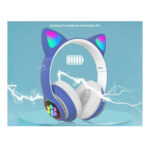 Cat STN28 Wireless / Wired Over Ear Headphones - Blue - Image 5