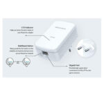 Mercusys (MP500) KIT v1 Powerline Διπλού Kit για Ενσύρματη Σύνδεση και 2 Θύρες Gigabit Ethernet - Λευκό - Image 3
