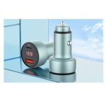 Foneng (C18) Car Charger 1x USB-A, 1x USB-C 2.4A 48W - Silver - Image 2